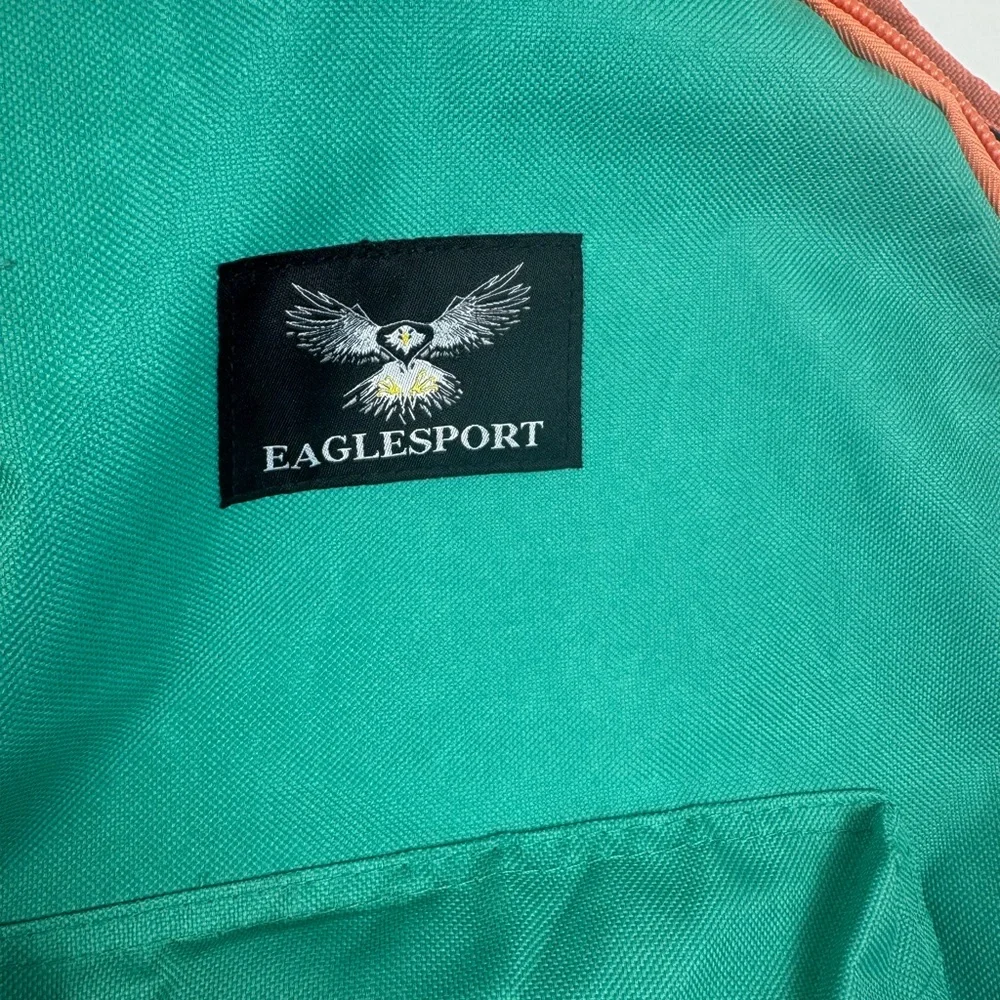 Vibrant‎ Green and Orange Backpack with Classic Design